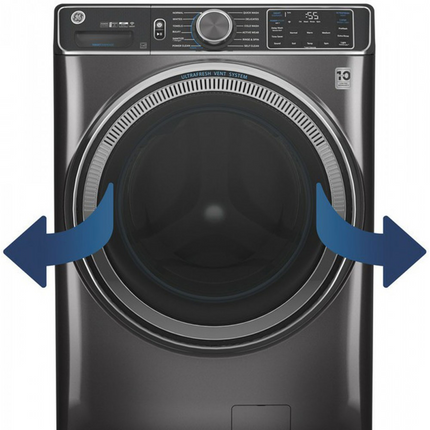 GE® 5.0 Cu.ft. Capacity Smart Front Load ENERGY STAR® Steam Washer with Smart Dispense™ Ultra Fresh Vent System with Odor Block™ and Sanitize + Allergen - Sapphire Blue