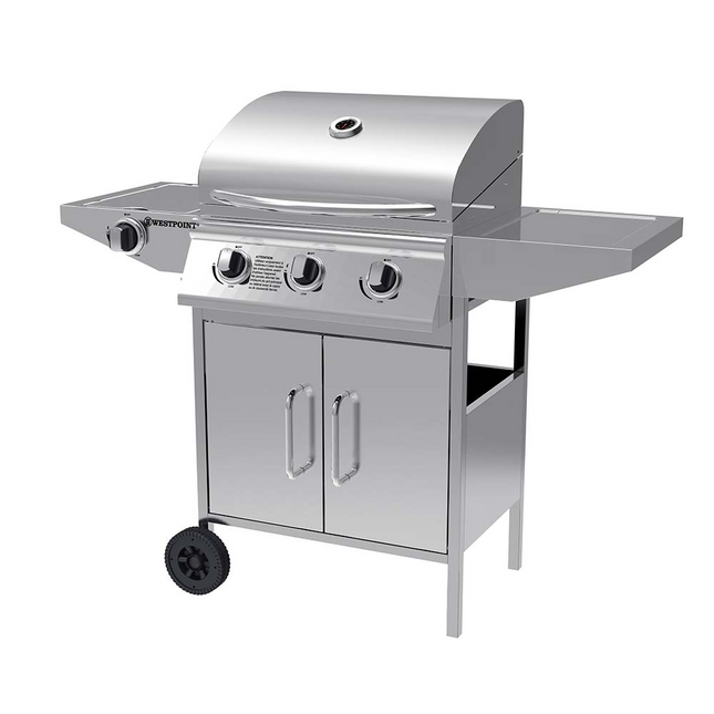 Gas Burners Barbecue Grill Westpoint WBBQH-3119GI 3+1