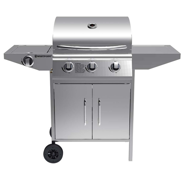 Gas Burners Barbecue Grill Westpoint WBBQH-3119GI 3+1