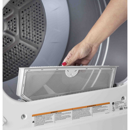GE® 7.2 cu. ft. capacity aluminized alloy drum electric dryer