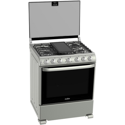 30" Gas Range Silver With Glass Lid-Mabe