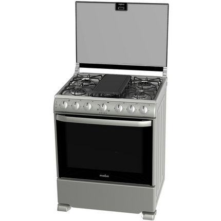 30" Gas Range Silver With Glass Lid-Mabe