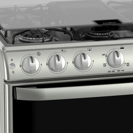 30" Gas Range Silver With Glass Lid-Mabe