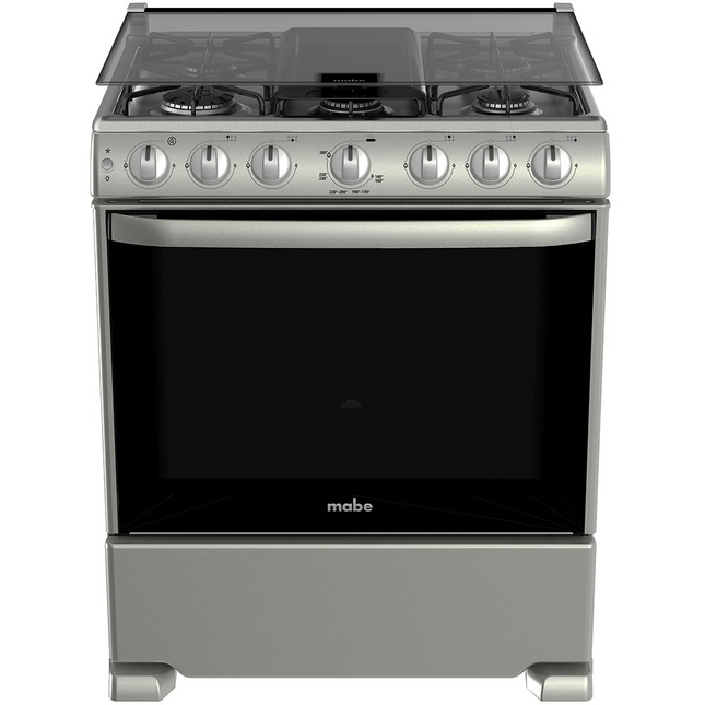30" Gas Range Silver With Glass Lid-Mabe