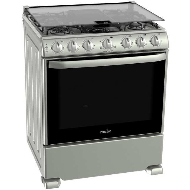 30" Gas Range Silver With Glass Lid-Mabe