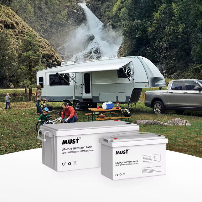 MUST Lithium Battery IRON Phosphate  (LiFePO4) LP15-12100, 12.8V, 100AH, 1.28 KwH