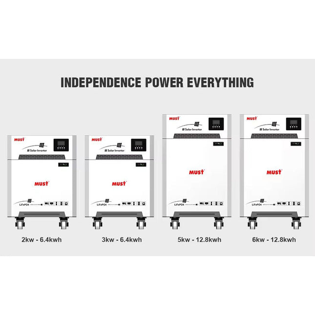 MUST Lithium IRON Phosphate Battery (LiFePO4) LP16-48300, 51.2V, 300AH, 15.36 KwH